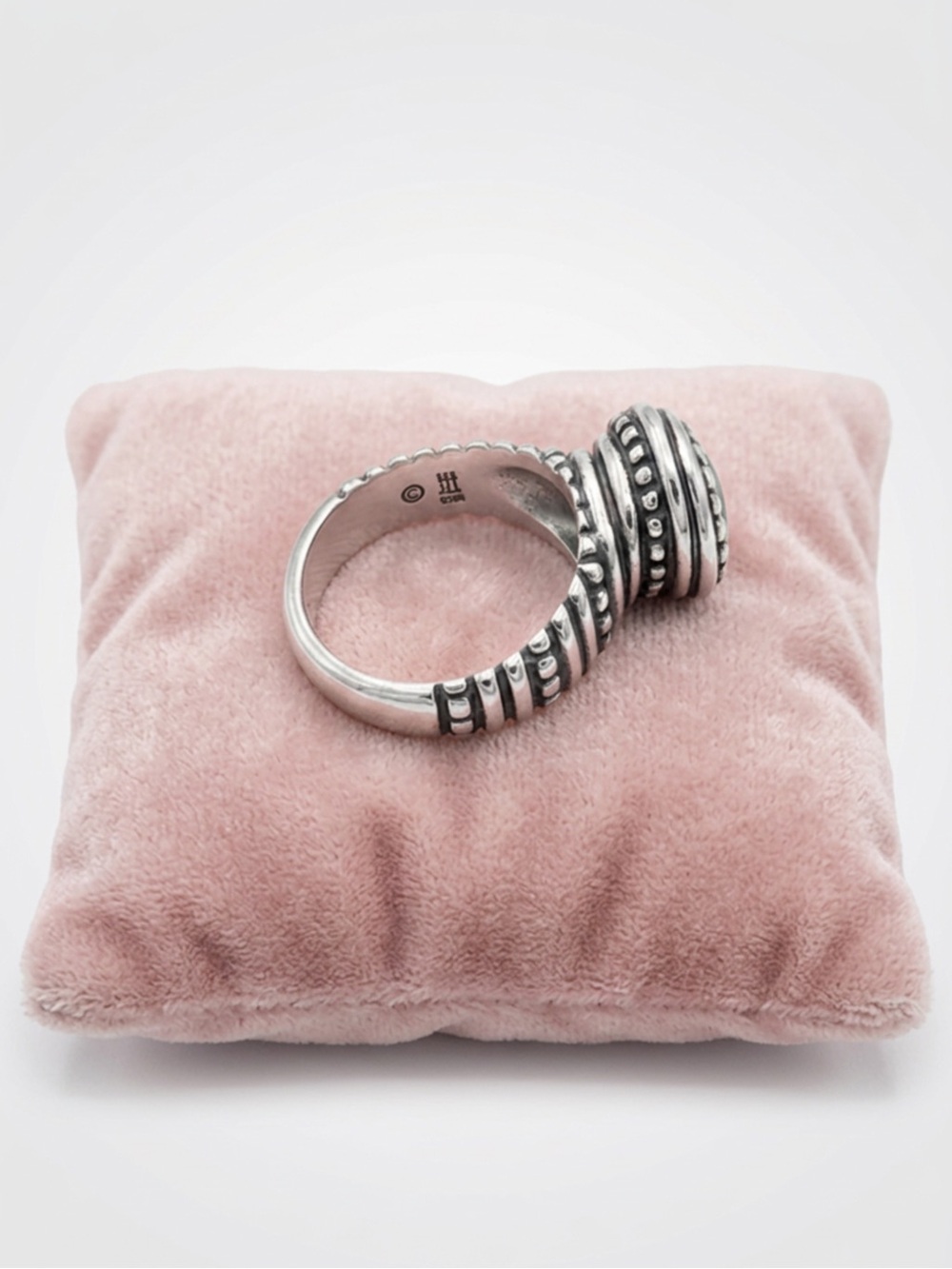 Rare Retired James Avery African Beaded Swirl Ring Sterling Silver 925 Size 6 - Picture 7 of 7